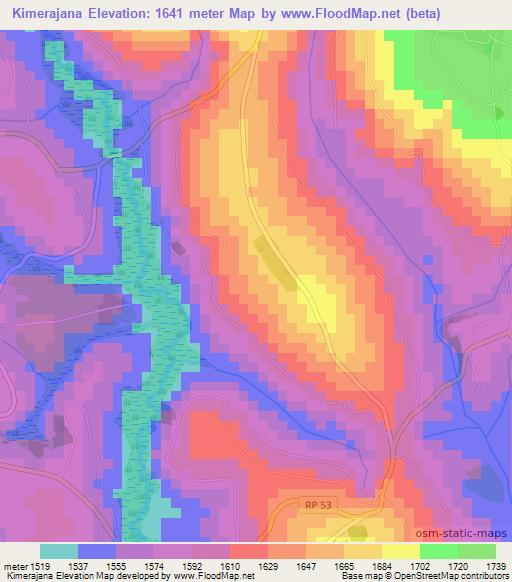 Kimerajana,Burundi Elevation Map