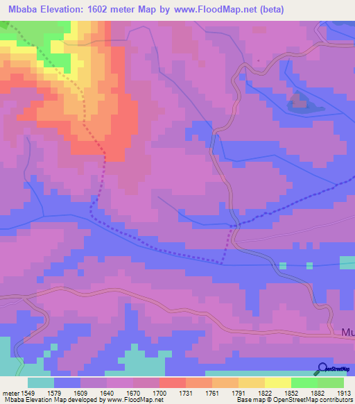 Mbaba,Burundi Elevation Map