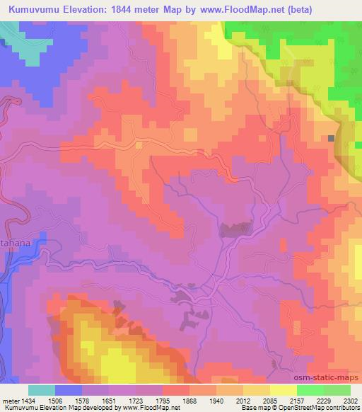 Kumuvumu,Burundi Elevation Map