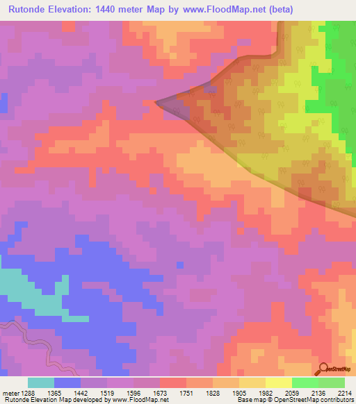 Rutonde,Burundi Elevation Map