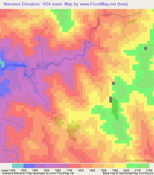Nderama,Burundi Elevation Map
