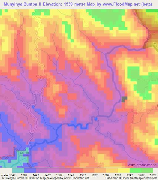 Munyinya-Bumba Il,Burundi Elevation Map