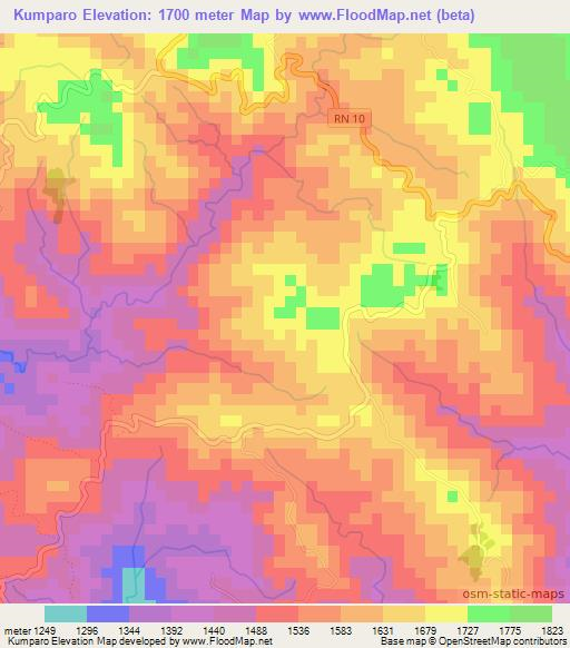 Kumparo,Burundi Elevation Map