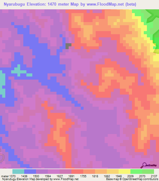 Nyarubugu,Burundi Elevation Map