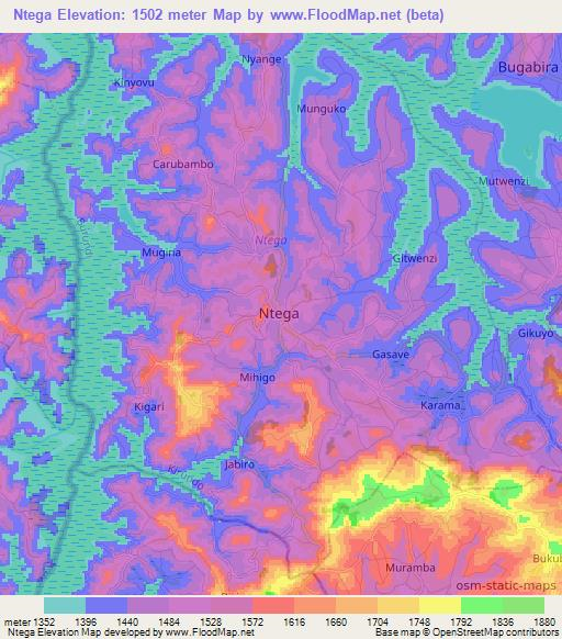 Ntega,Burundi Elevation Map