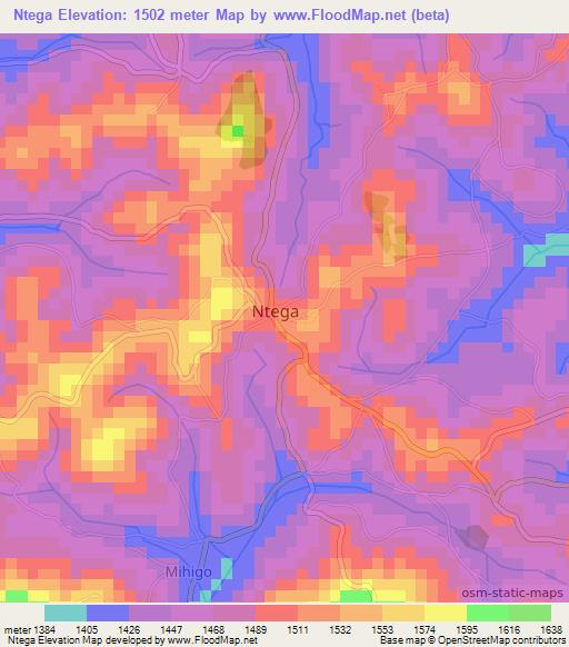 Ntega,Burundi Elevation Map