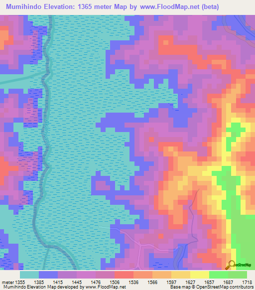 Mumihindo,Burundi Elevation Map