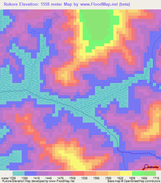 Rukore,Burundi Elevation Map