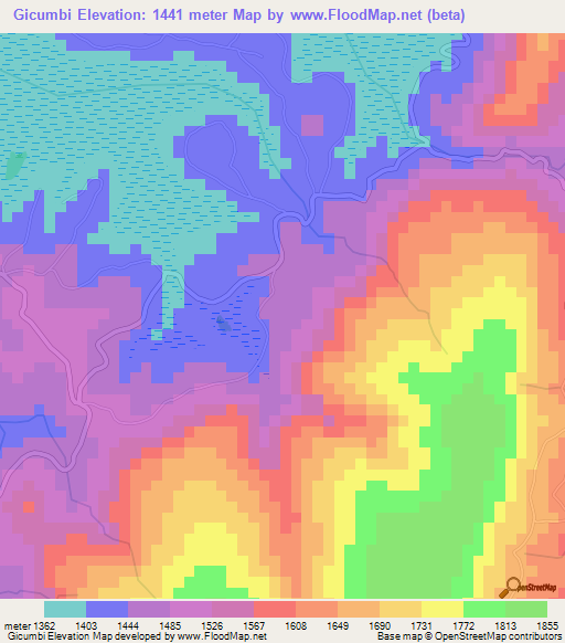 Gicumbi,Burundi Elevation Map