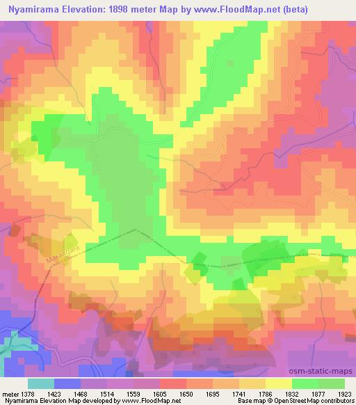 Nyamirama,Burundi Elevation Map