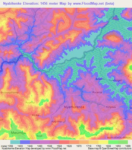 Nyabikenke,Burundi Elevation Map
