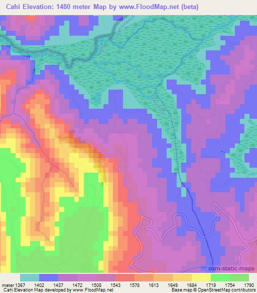 Cahi,Burundi Elevation Map