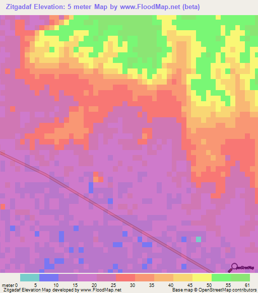 Zitgadaf,Iran Elevation Map