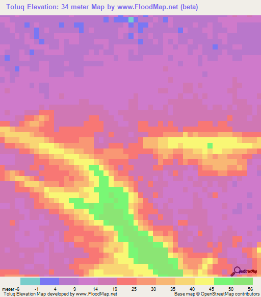 Toluq,Iran Elevation Map