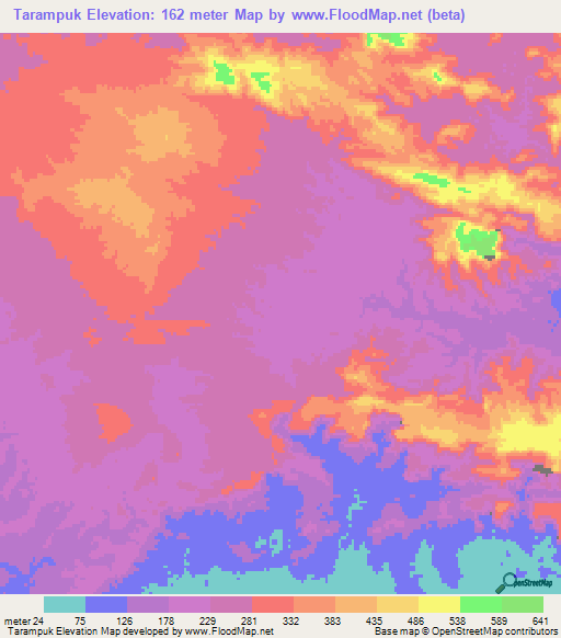 Tarampuk,Iran Elevation Map