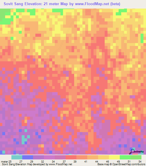 Sovit Sang,Iran Elevation Map