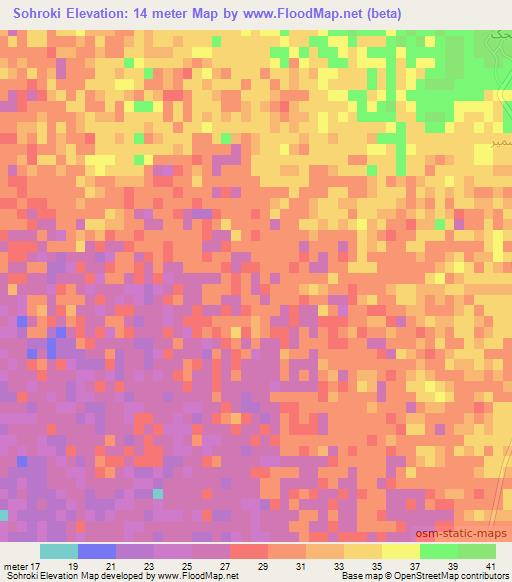 Sohroki,Iran Elevation Map