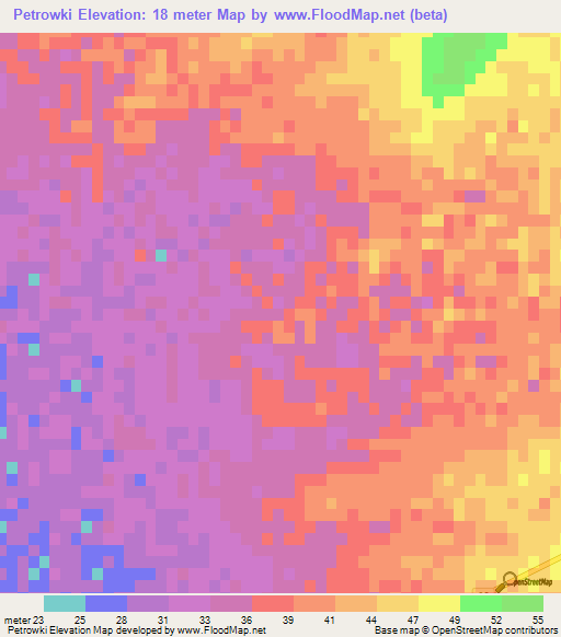 Petrowki,Iran Elevation Map