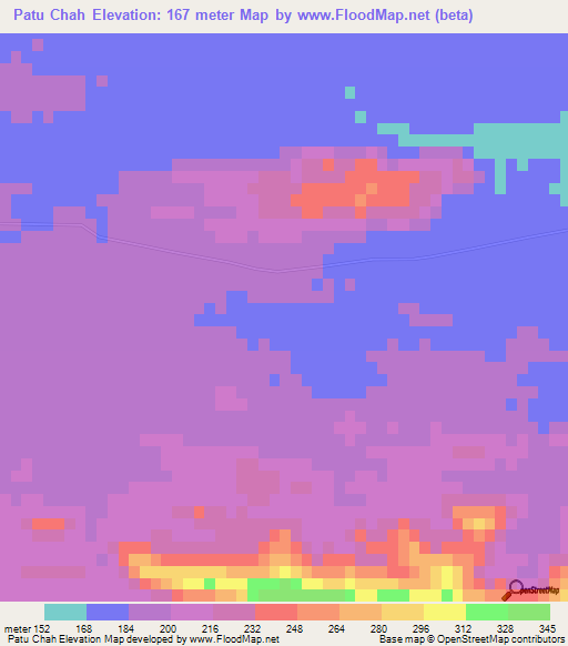 Patu Chah,Iran Elevation Map