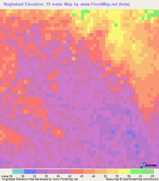 Nughabad,Iran Elevation Map