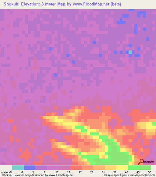 Shokuhi,Iran Elevation Map
