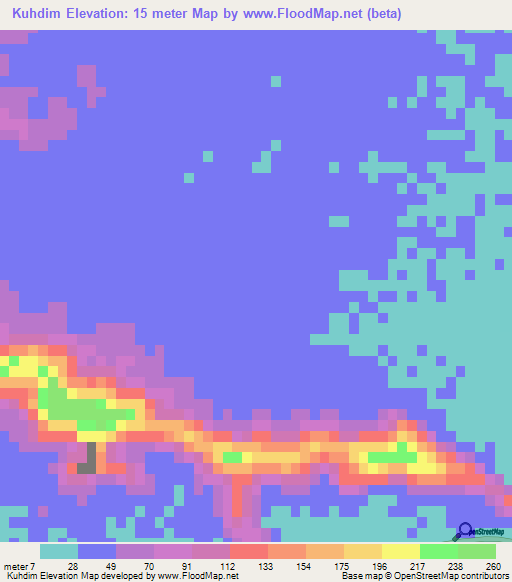 Kuhdim,Iran Elevation Map