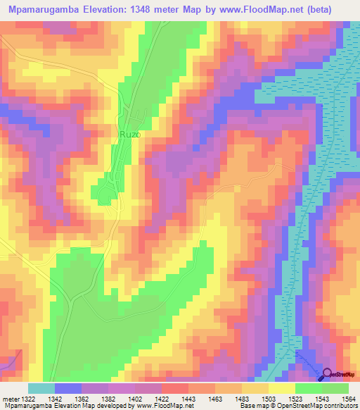 Mpamarugamba,Burundi Elevation Map