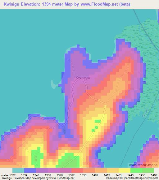 Kwisigu,Burundi Elevation Map