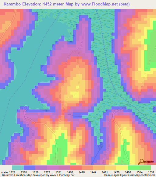 Karambo,Burundi Elevation Map