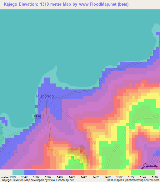 Kajego,Burundi Elevation Map