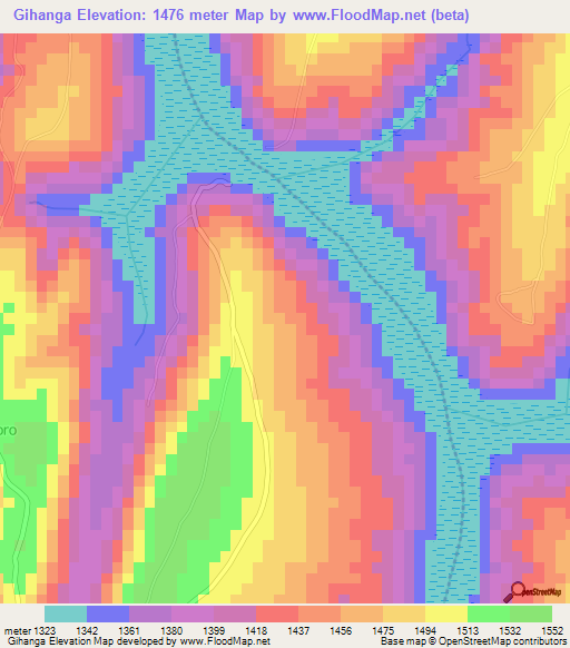Gihanga,Burundi Elevation Map