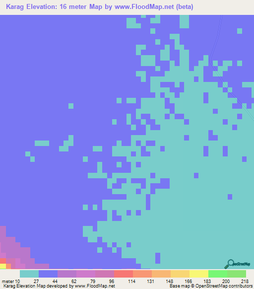 Karag,Iran Elevation Map