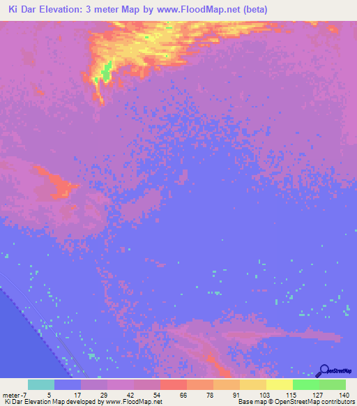 Ki Dar,Iran Elevation Map