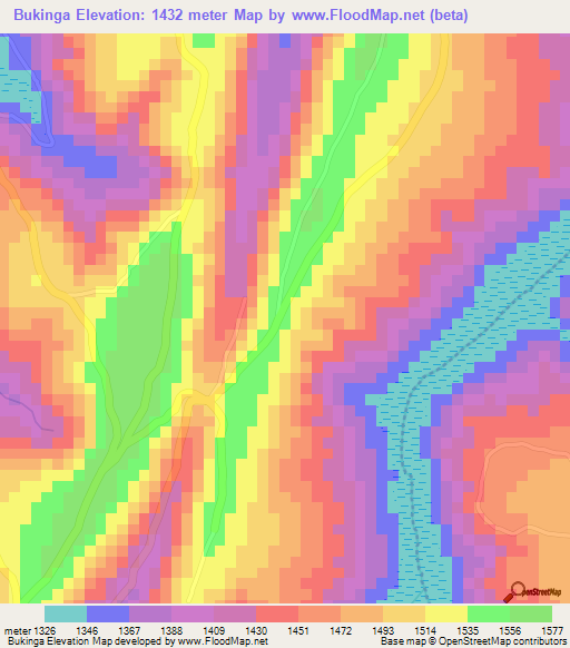 Bukinga,Burundi Elevation Map