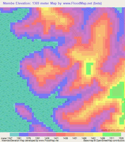 Ntembe,Burundi Elevation Map