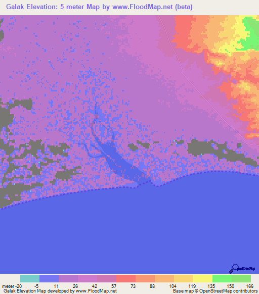 Galak,Iran Elevation Map