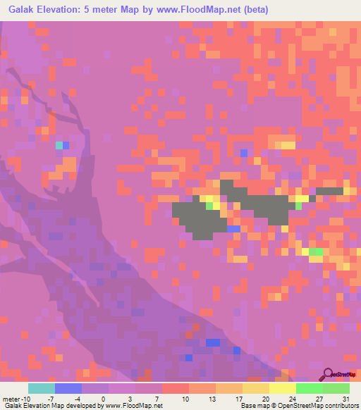 Galak,Iran Elevation Map