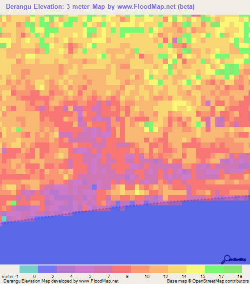 Derangu,Iran Elevation Map