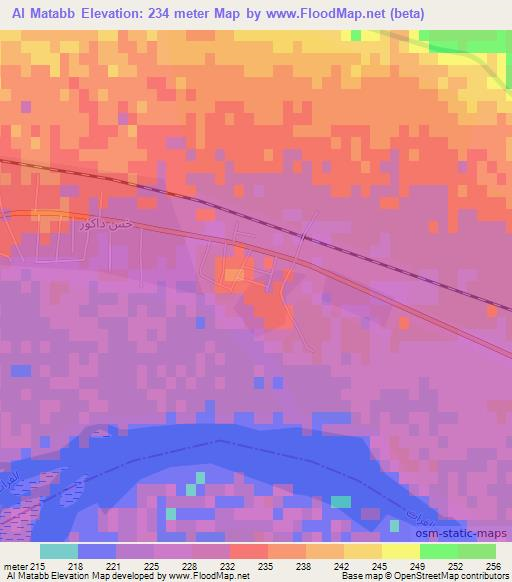 Al Matabb,Syria Elevation Map