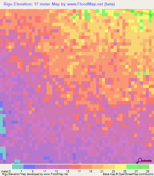 Rigu,Iran Elevation Map
