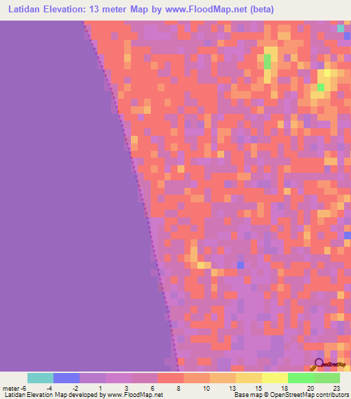 Latidan,Iran Elevation Map
