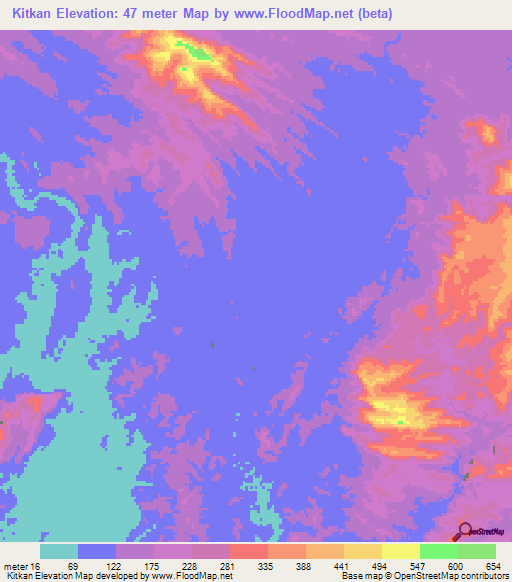 Kitkan,Iran Elevation Map