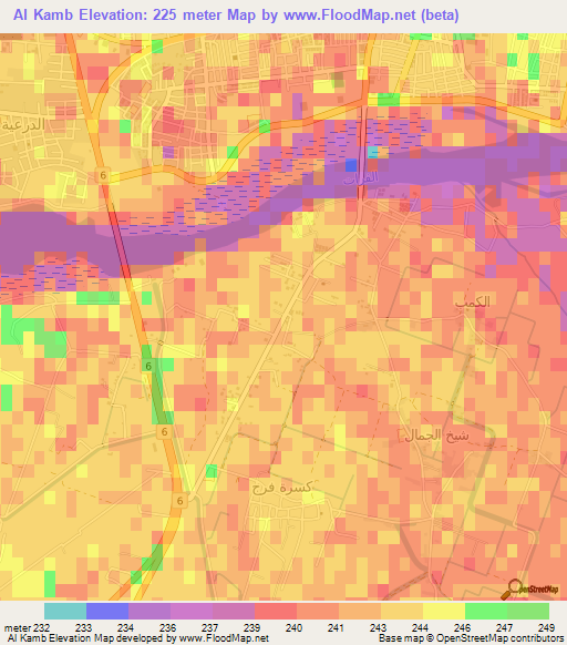 Al Kamb,Syria Elevation Map
