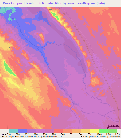 Reza Qolipur,Iran Elevation Map