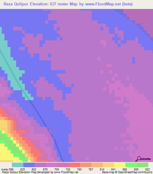 Reza Qolipur,Iran Elevation Map