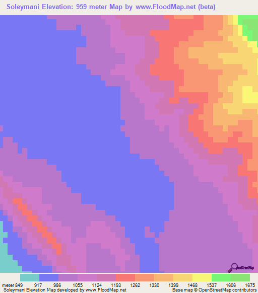 Soleymani,Iran Elevation Map