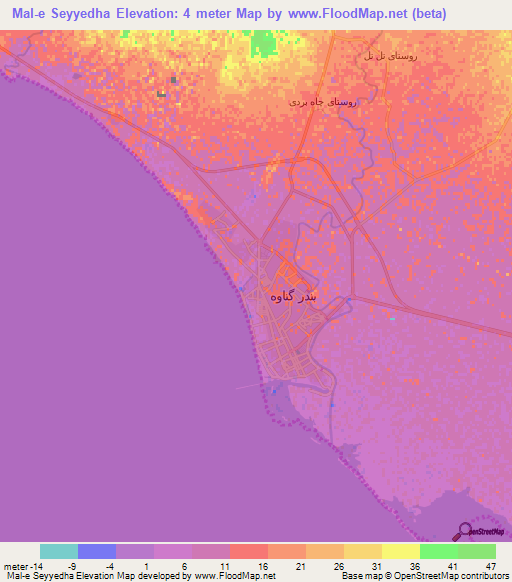 Mal-e Seyyedha,Iran Elevation Map