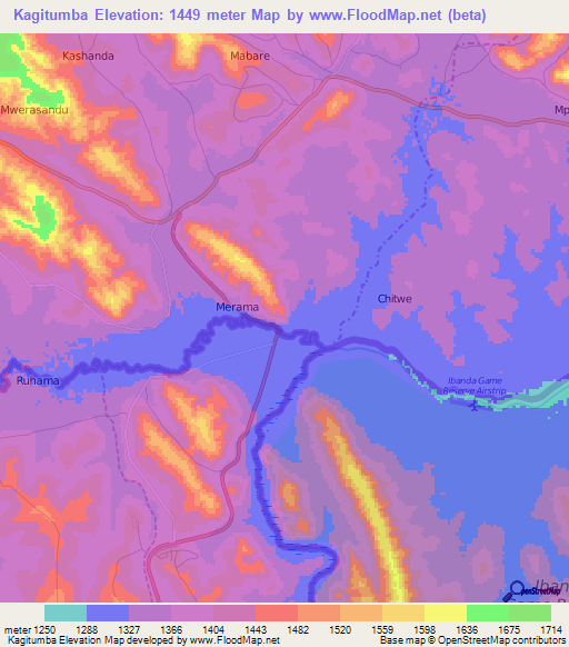 Kagitumba,Uganda Elevation Map
