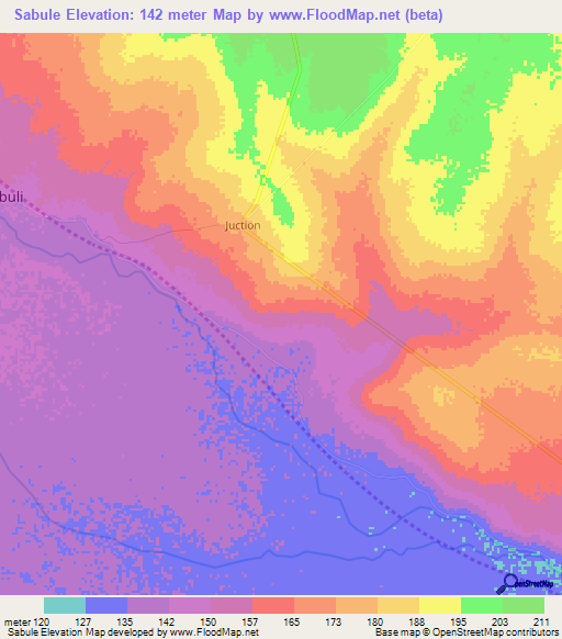 Sabule,Kenya Elevation Map