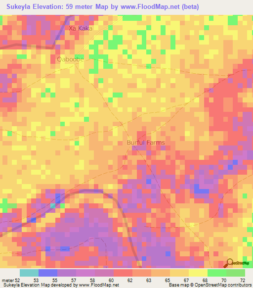 Sukeyla,Somalia Elevation Map